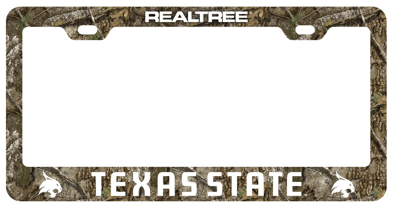 Texas State Bobcats Officially Licensed Realtree Camo License Plate Frame 