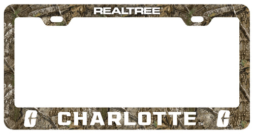 North Carolina Charlotte Forty-Niners Officially Licensed Realtree Camo License Plate Frame 