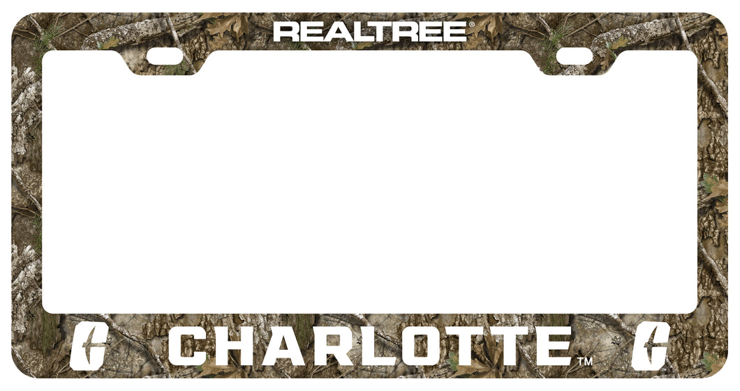 North Carolina Charlotte Forty-Niners Officially Licensed Realtree Camo License Plate Frame 
