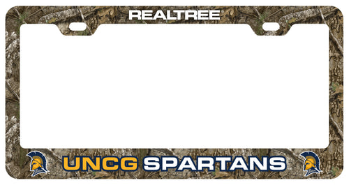 North Carolina Greensboro Spartans Officially Licensed Realtree Camo License Plate Frame 