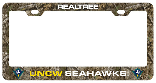 North Carolina Wilmington Seahawks Officially Licensed Realtree Camo License Plate Frame 