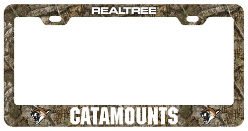 Vermont Catamounts Officially Licensed Realtree Camo License Plate Frame 