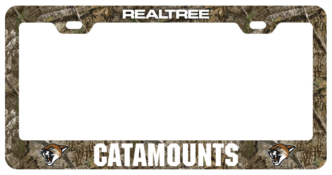 Vermont Catamounts Officially Licensed Realtree Camo License Plate Frame 