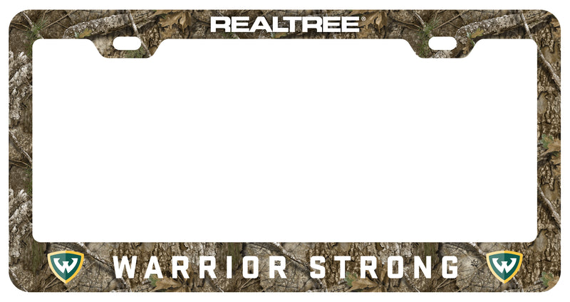 Wayne State Officially Licensed Realtree Camo License Plate Frame 