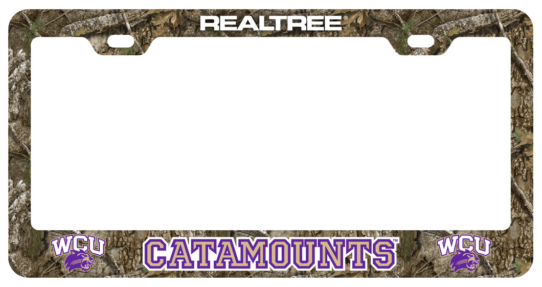 Western Carolina University Officially Licensed Realtree Camo License Plate Frame 