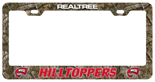 Western Kentucky Hilltoppers Officially Licensed Realtree Camo License Plate Frame 