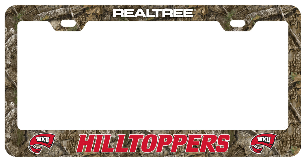 Western Kentucky Hilltoppers Officially Licensed Realtree Camo License Plate Frame 