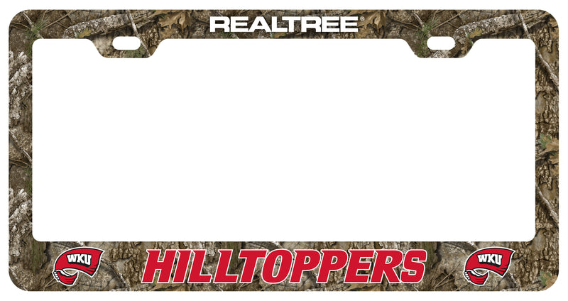 Western Kentucky Hilltoppers Officially Licensed Realtree Camo License Plate Frame 