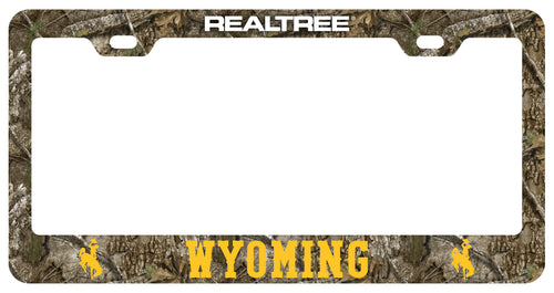 University of Wyoming Officially Licensed Realtree Camo License Plate Frame 