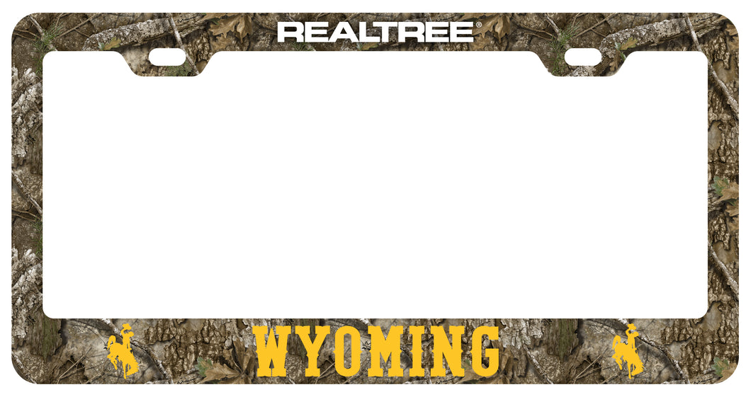 University of Wyoming Officially Licensed Realtree Camo License Plate Frame 