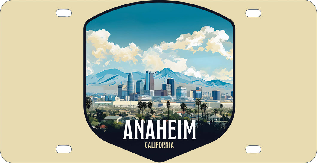 Anaheim California Design A Souvenir Mini Metal License Plate 4.75 x 2.25 inch 