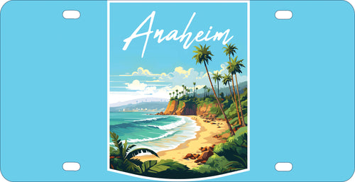 Anaheim California Design B Souvenir Mini Metal License Plate 4.75 x 2.25 inch 