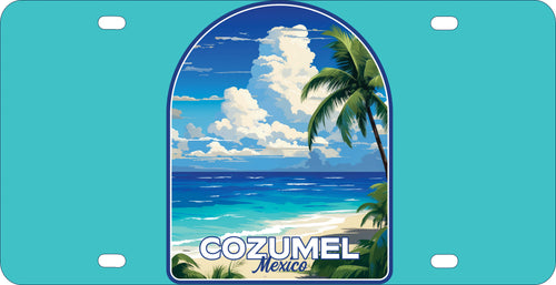 Cozumel Mexico Design C Souvenir Mini Metal License Plate 4.75 x 2.25 inch 