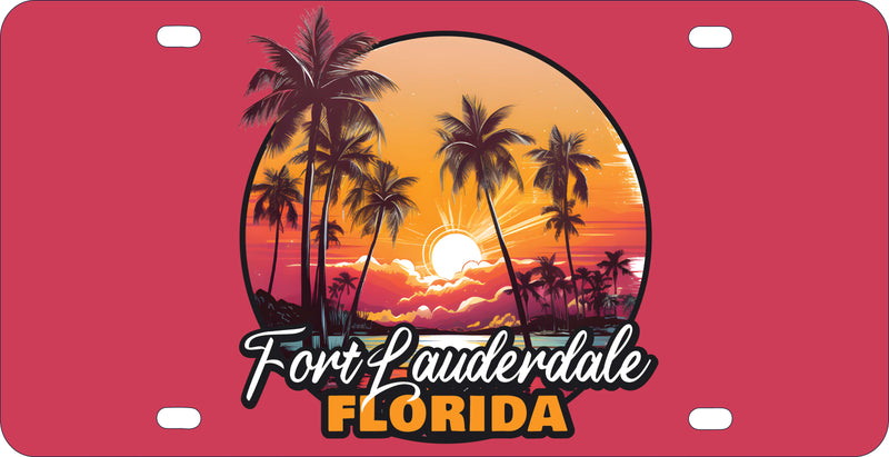 Fort Lauderdale Florida Design A Souvenir Mini Metal License Plate 4.75 x 2.25 inch 