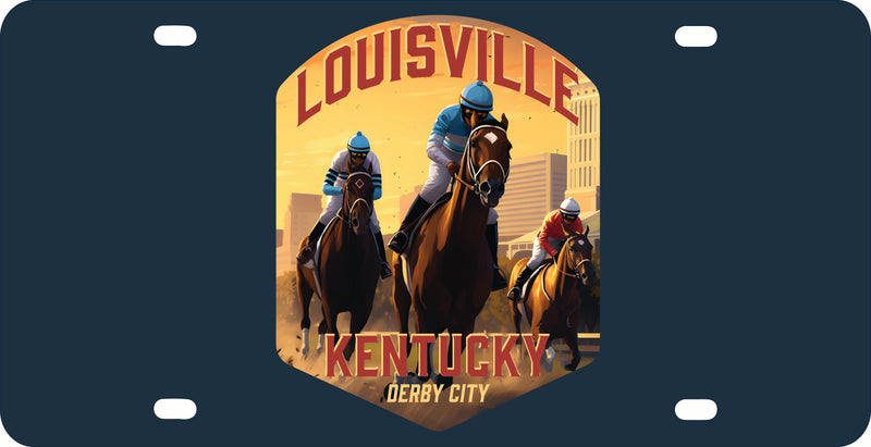 Louisville Kentucky Derby City Design Souvenir Mini Metal License Plate 4.75 x 2.25 inch 