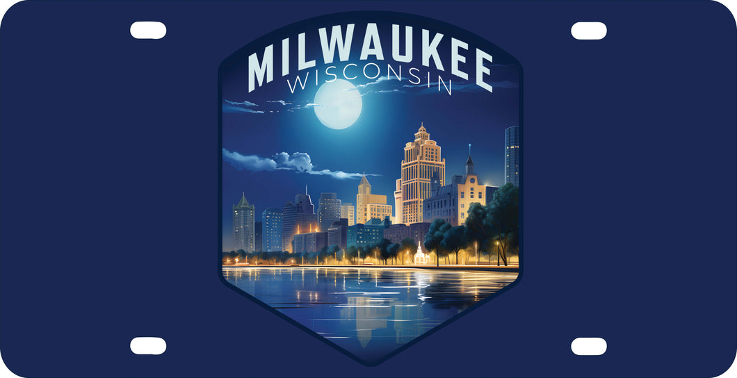 Milwaukee Wisconsin Design B Souvenir Mini Metal License Plate 4.75 x 2.25 inch 