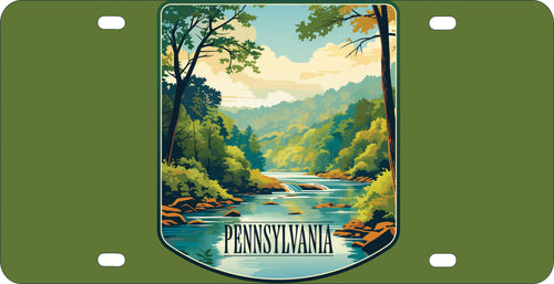 Pennsylvania Design B Souvenir Mini Metal License Plate 4.75 x 2.25 inch 