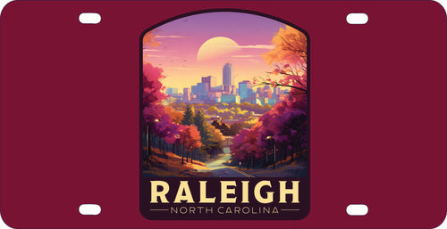 Raleigh North Carolina City of Oaks Design Souvenir Mini Metal License Plate 4.75 x 2.25 inch 