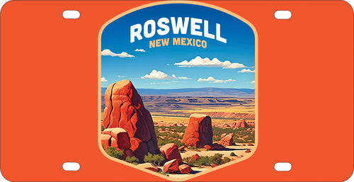 Rowell New Mexico Design B Souvenir Mini Metal License Plate 4.75 x 2.25 inch 