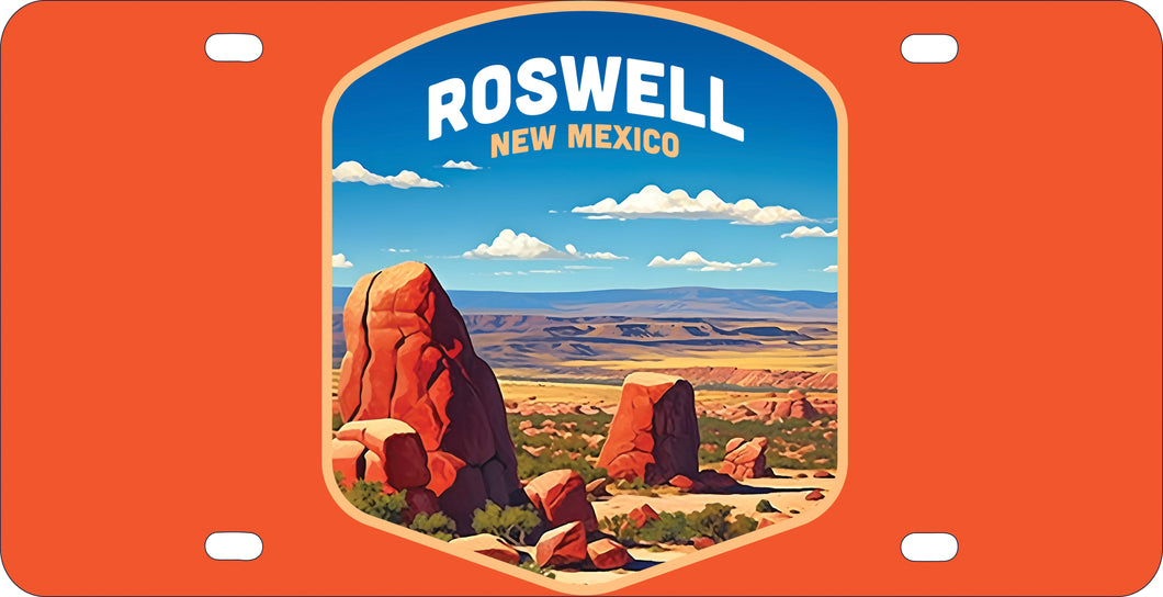 Rowell New Mexico Design B Souvenir Mini Metal License Plate 4.75 x 2.25 inch 