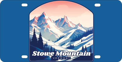 Stowe Mountain Vermont Design A Souvenir Mini Metal License Plate 4.75 x 2.25 inch 