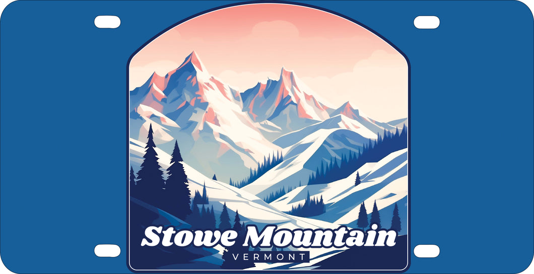 Stowe Mountain Vermont Design A Souvenir Mini Metal License Plate 4.75 x 2.25 inch 