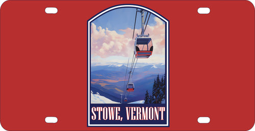 Stowe Mountain Vermont Design B Souvenir Mini Metal License Plate 4.75 x 2.25 inch 