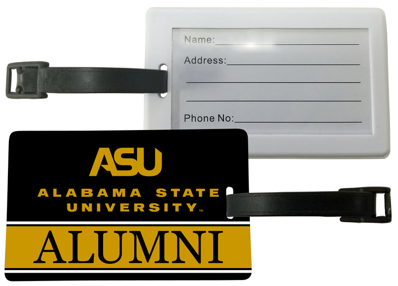 Alabama State University Luggage Tag Alumni Design Officially Licensed 4-Pack