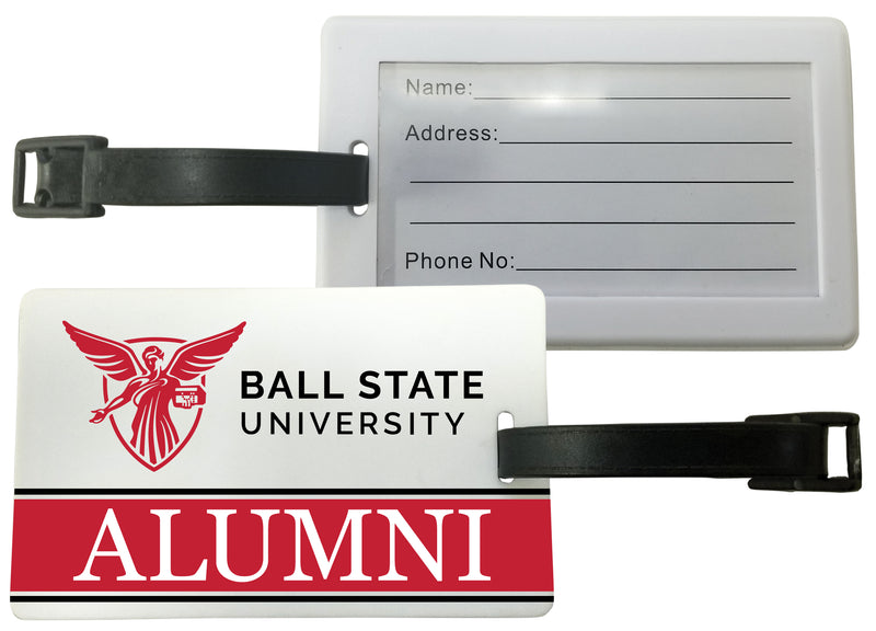 Ball State University Luggage Tag Alumni Design Officially Licensed 4-Pack
