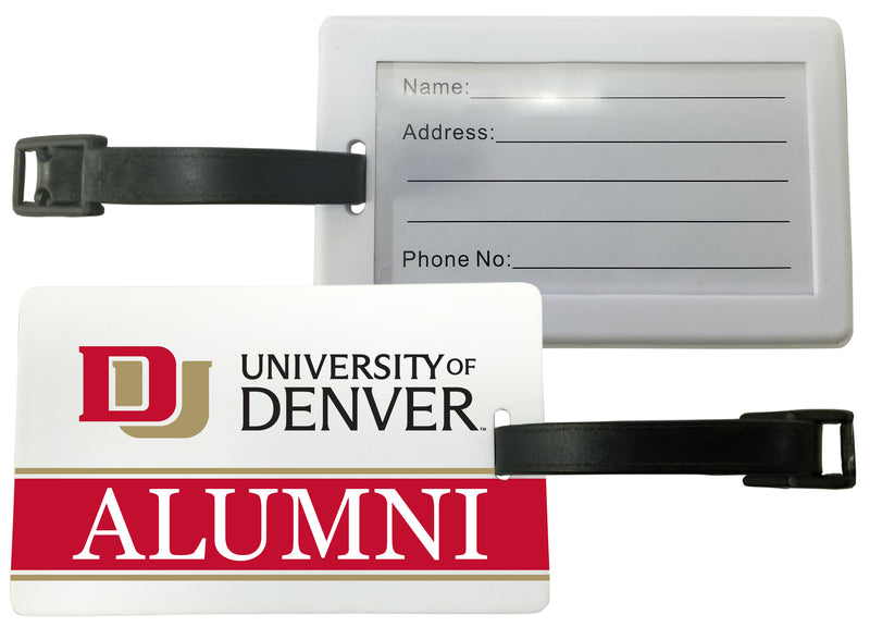 University of Denver Pioneers Luggage Tag Alumni Design Officially Licensed Single