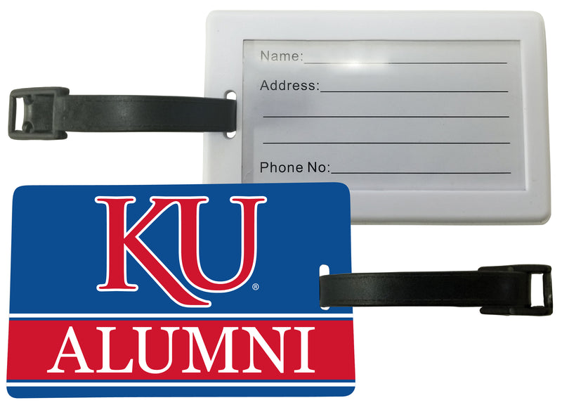 Kansas Jayhawks Luggage Tag Alumni Design Officially Licensed 2-Pack