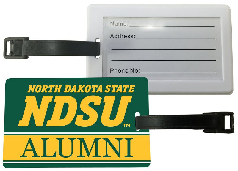 North Dakota State Bison Luggage Tag Alumni Design Officially Licensed 2-Pack