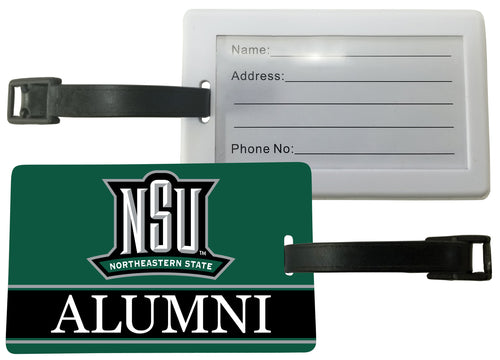 Northeastern State University Riverhawks Luggage Tag Alumni Design Officially Licensed 4-Pack