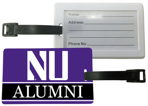 Northwestern University Wildcats Luggage Tag Alumni Design Officially Licensed Single