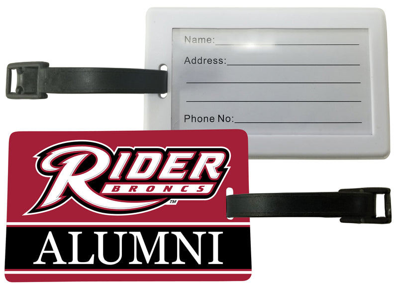 Rider University Broncs Luggage Tag Alumni Design Officially Licensed 2-Pack