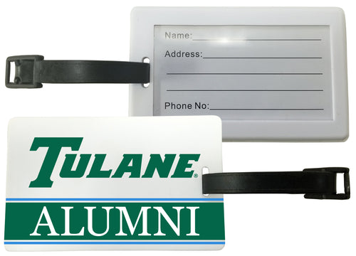 Tulane University Green Wave Luggage Tag Alumni Design Officially Licensed 4-Pack