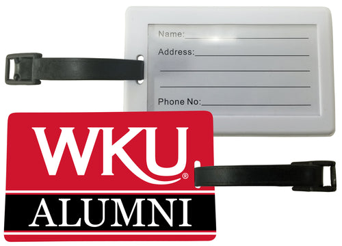 Western Kentucky Hilltoppers Luggage Tag Alumni Design Officially Licensed 2-Pack