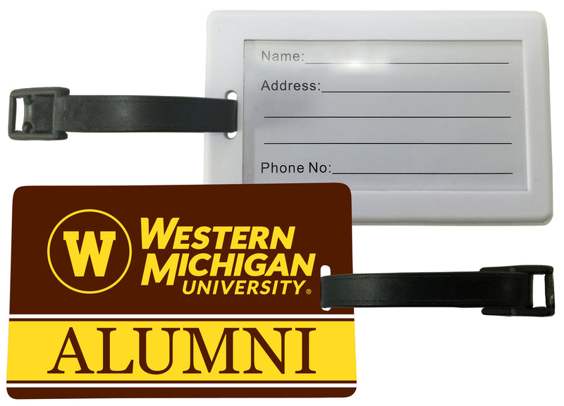 Western Michigan University Luggage Tag Alumni Design Officially Licensed 2-Pack