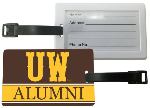 University of Wyoming Luggage Tag Alumni Design Officially Licensed 2-Pack