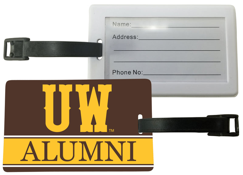 University of Wyoming Luggage Tag Alumni Design Officially Licensed 2-Pack