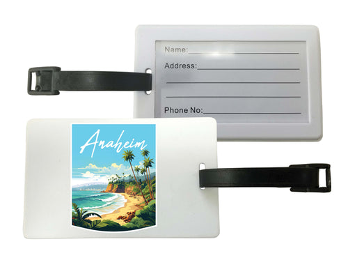 Anaheim California Design B Souvenir Luggage Tag 4-Pack