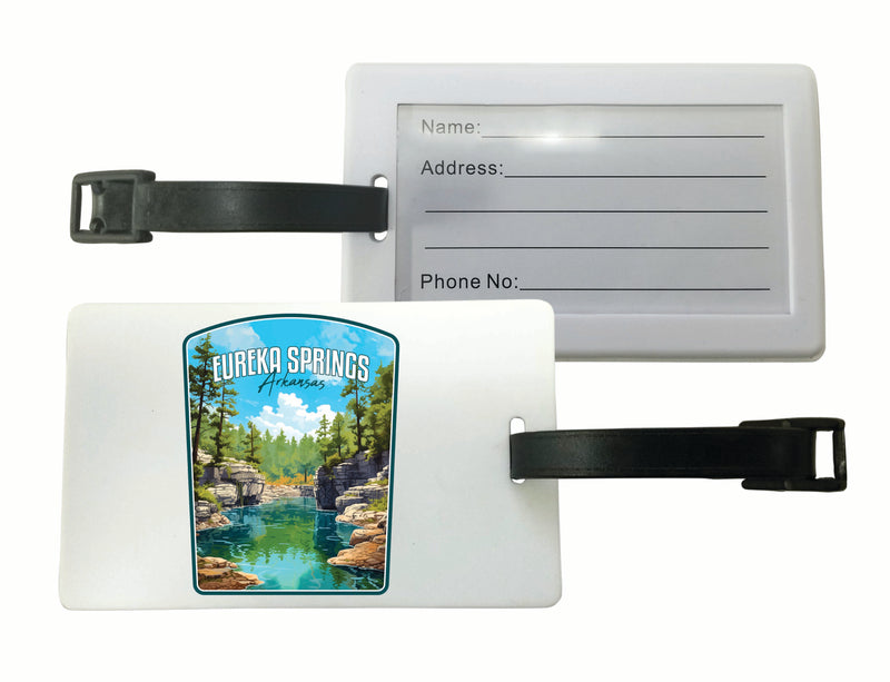 Eureka Springs Arkansas Natural Springs Design Souvenir Luggage Tag 4-Pack