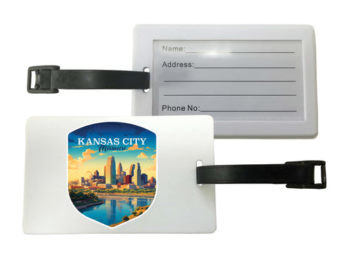 Kansas City Missouri Design A Souvenir Luggage Tag 4-Pack