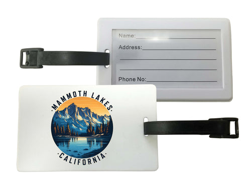 Mammoth Lakes California Design B Souvenir Luggage Tag 4-Pack