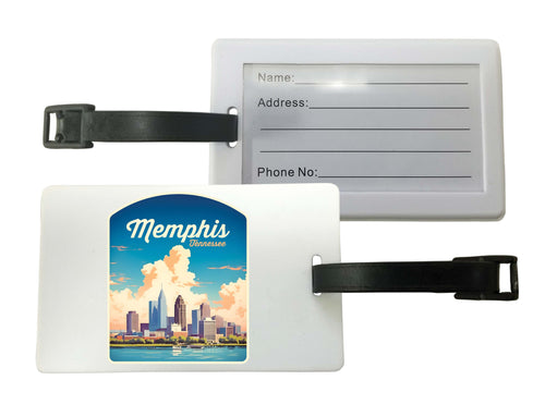 Memphis Tennessee Design A Souvenir Luggage Tag 2-Pack