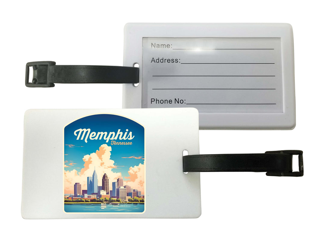 Memphis Tennessee Design A Souvenir Luggage Tag 2-Pack