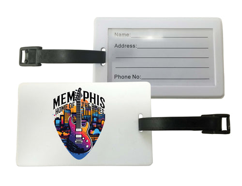 Memphis Tennessee Design B Souvenir Luggage Tag 4-Pack