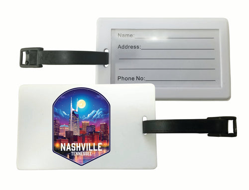 Nashville Tennessee Design D Souvenir Luggage Tag 4-Pack
