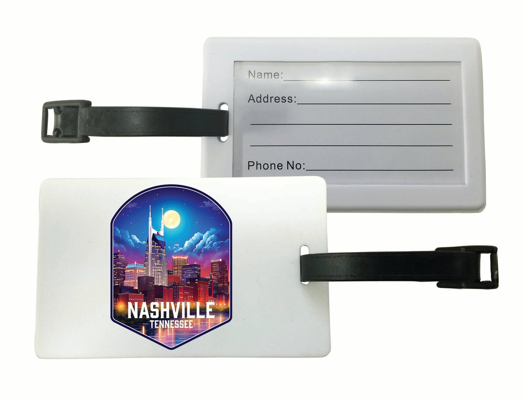 Nashville Tennessee Design D Souvenir Luggage Tag 4-Pack