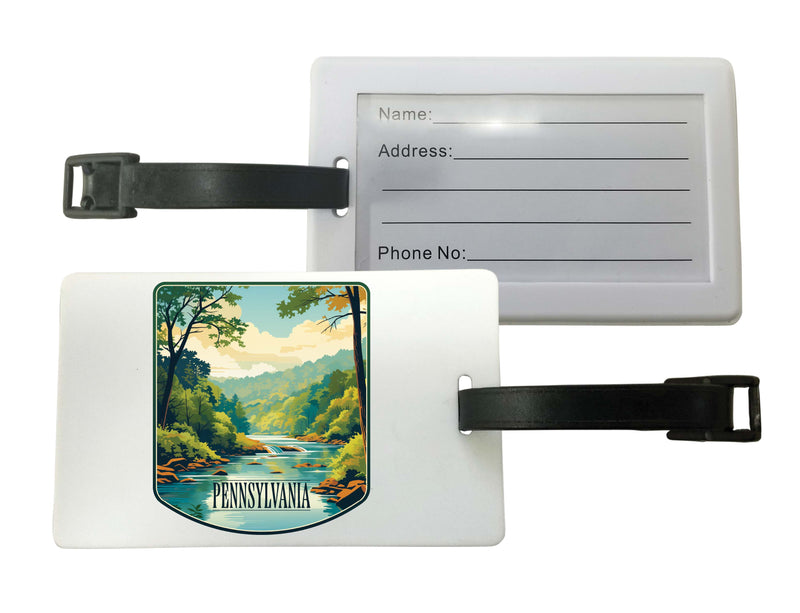 Pennsylvania Design B Souvenir Luggage Tag 4-Pack